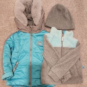 New Gerry Gray and Blue Hooded Jackets & Hat